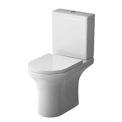 Унитаз компакт Am.Pm X-Joy 820х625х370 мм цвет белый, напольный, горизонтальный (прямой) выпуск, безободковый, с сиденьем микролифт, дюропласт, нижняя подводка воды, антивсплеск 