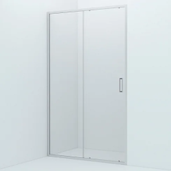 Душевая дверь IDDIS Zodiac 120х195 см, прозрачное стекло в нишу, открывание правое/левое, прозрачное закаленное стекло, профиль хром, прямоугольная (душевое ограждение без поддона), стеклянное