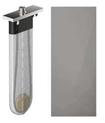 Внешняя часть Axor sBox с прямоугольной розеткой, для монтажа на борт ванны или на плитку, цвет полированный черный хром, пластиковая/латунная, розетка прямоугольная, для смесителя/ванны/душа