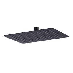 Душевая лейка верхняя Lemark, настенный/потолочный монтаж, прямоугольная, с 1 режимом, размер 30х20 см, нержавеющая сталь, цвет черный, для душа/ванной, душевой