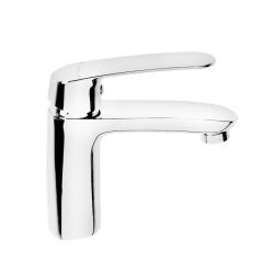 Смеситель для раковины/умывальника Accoona, однорычажный, неповоротный, керамический, длина излива 113 мм, латунь, цвет хром