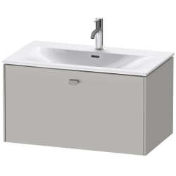 Тумба под раковину Duravit Brioso, 82х47,9х44,4 см, подвесная, 1 выдвижной ящик, ДСП, цвет: бетонно-серый, шкафчик навесной, механизм доводчика, прямоугольная, правая/левая, в ванную комнату