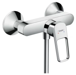 Смеситель для душа Hansgrohe Logis loop, однорычажный, керамический, настенный, наружнего/внешнего монтажа без излива, без шланга/лейки, латунь, цвет хром, хромированный, на 2 отверстия Смеситель для душа Hansgrohe Logis loop, однорычажный, керамический, настенный, наружнего/внешнего монтажа без излива, без шланга/лейки, латунь, цвет хром, хромированный, на 2 отверстия