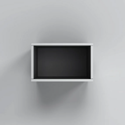 Шкаф-ниша AM.PM Func 40, 40х25х35 см, подвесной, (правый/левый/универсальный), открытая полка, цвет белый матовый