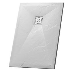 Душевой поддон RGW Stone Tray ST-W, 100х120х2,5 см, прямоугольный, из искусственного камня, низкий, цвет: белый, с антискользящим рельефным покрытием, без бортика