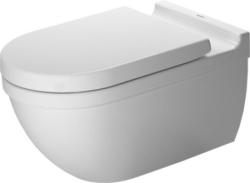 Унитаз Starck 3  36,5х62х40 см, подвесной, цвет белый, санфарфор, овальный, горизонтальный (прямой) выпуск, под скрытый бачок, ободковый, без сиденья, для туалета/ванной комнаты