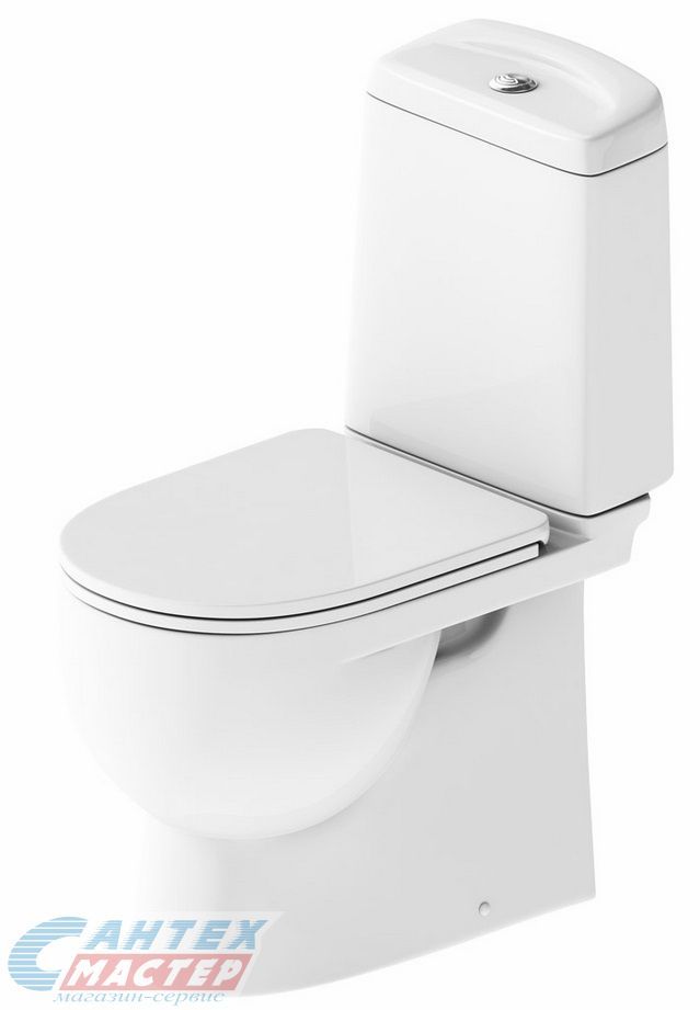 Унитаз компакт Sanita Luxe Best SL DM, белый, универсальный выпуск, напольный, сиденье дюропласт с микролифтом,clip up, арматура двухреж. Oliveira