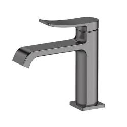 Смеситель для раковины/умывальника Splenka S31.10.09 однорычажный, неповоротный, фиксированный излив, длина 130 мм, высота 90 мм, латунь, цвет графит