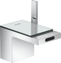 Смеситель для биде Axor MyEdition однорычажный, керамический, фиксированный излив, длина 12,1 см, латунь, цвет зеркальный хром, без шланга/лейки, со сливным гарнитуром