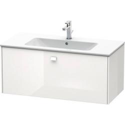 Тумба под раковину Duravit Brioso, 102х47,9х44,2 см, подвесная, 1 выдвижной ящик, ДСП, цвет: белый глянец, шкафчик навесной, механизм доводчика, прямоугольная, правая/левая, в ванную комнату