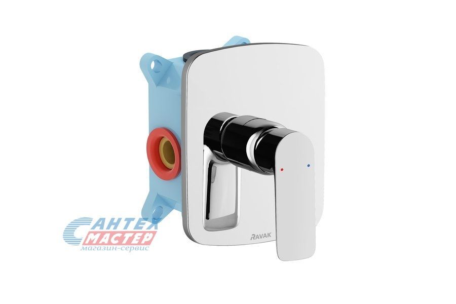 Смеситель для душа Ravak CL 066.00 однорычажный для R-box, скрытого монтажа, керамический, настенный, без излива/шланга/лейки, латунь хром