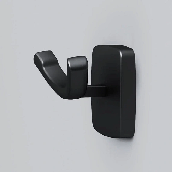 Крючок AM.PM Gem для полотенец, двойной, цвет черный, цинк