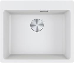 Мойка кухонная Franke MRG 610-54, 59х50 см, врезная, искусственный гранит (Fragranite+), прямоугольная, цвет полярный белый, без отверстия под смеситель, без крыла, слив-перелив, врезная в столещницу, для кухни