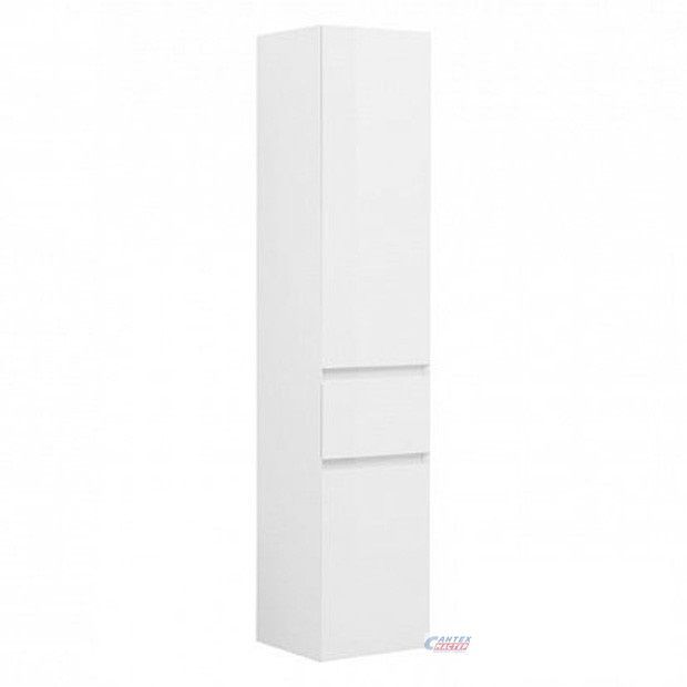 Пенал Aquanet Йорк 35 , 162,5х35х30,8 см, подвесной, (правый), с дверцами/двустворчатый, с полками/выдвижной ящик, цвет белый глянец, в ванную комнату