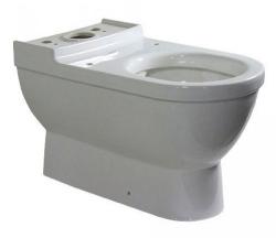 Чаша для унитаза-компакт Duravit Starck 3 WonderGliss 36х65,5х43 см, напольный, цвет белый, керамика, овальный, универсальный выпуск, под компакт бачок, ободковый, антигрязевое покрытие, без сиденья, для туалета/ванной комнаты