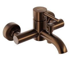 Смеситель для ванны/душа Damixa Scandinavian Pure однорычажный, настенный, излив короткий, длина 176 мм, без шланга/лейки, латунь, цвет розовое золото