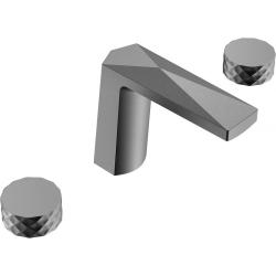 Смеситель для раковины/умывальника Boheme Venturo, двухвентильный, неповоротный, керамический, длина излива 152 мм, латунь, цвет оружейная сталь матовая