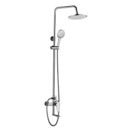 Душевая система/стойка душевая со смесителем для ванны Wesnaart Nova NOV03-314 регулируемая высота 915-1290 мм, комплект: однорычажный, поворотный смеситель/тропический душ, хром