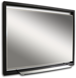 Зеркало Silver Мirrors Челси, 60х80 см, прямоугольное, металлическая рама, с полочкой, цвет-черный, для ванны