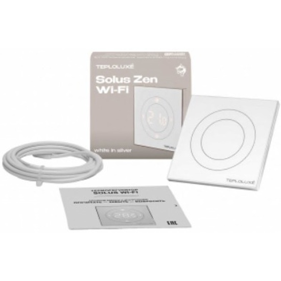 Терморегулятор электронный Теплолюкс Solus Zen Wi-Fi белый/серебро 100000379200