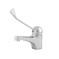 Смеситель для раковины/умывальника Melodia Medico однорычажный, неповоротный, фиксированный, короткий, излив длина 105 мм высота 45 мм хирургический, латунь, цвет хром MDV40820