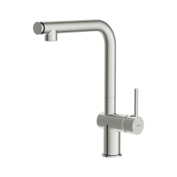 Смеситель для кухни/мойки Cersanit Flavis однорычажный, поворотный/выдвижной излив, два режима, керамический, высота 290 мм, длина 198 мм, латунь, цвет хром