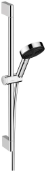 Душевой набор 650 Hansgrohe Pulsify Select S 105 3jet Relaxation EcoSmart, комплект: ручной душ/ползунок/душевая штанга/шланг для душа, пластик, цвет хром, наружного монтажа