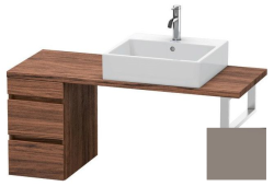 Тумба/шкафчик для консоли/столешницы Duravit DuraStyle под раковину 30х47,8х51,2 см, подвесная, ДСП, цвет: орех темный/базальт, 2 выдвижных ящика, прямоугольная