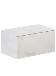 Тумба Velvex Unit 800-0-2, 800х480х400 мм, подвесная, цвет белый лед, два выдвижных ящика (один внутри другого), универсальная, в ванную комнату