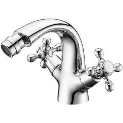 Смеситель для биде Boheme Tradizionale Chromo, двухвентильный, неповоротный, керамический, длина излива 120 мм, латунь, цвет хром