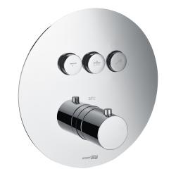 Смеситель для душа WasserKRAFT Dinkel, термостатический, встраиваемый, керамический, без излива, без душевого комплекта, латунь, цвет хром