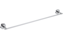 Полотенцедержатель Aquatek Бетта одинарный, 600 мм настенный, неповоротный, нержавеющая сталь, для полотенец в ванную/туалет/душевую кабину, цвет хром