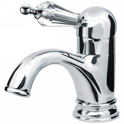 Смеситель для раковины/умывальника Boheme Brillante Ripresa, однорычажный, неповоротный, керамический, длина излива 124 мм, латунь, цвет хром