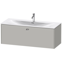 Тумба под раковину Duravit Brioso, 122х47,9х44,4 см, подвесная, 1 выдвижной ящик, ДСП, цвет: бетонно-серый/хром, шкафчик навесной, механизм доводчика, прямоугольная, правая/левая, в ванную комнату