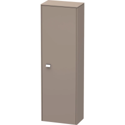 Пенал Duravit Brioso R, 42x24x133 см, подвесной, (правый), с дверцей, с полкой, со стеклянными полками, цвет: базальт/хром, в ванную комнату