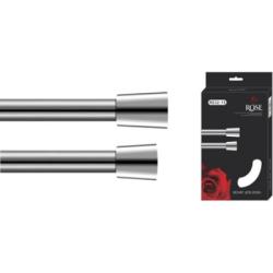 Душевой шланг ROSE 150 см, 1/2” и 1/2”  (хром) для душа/лейки/ванны, в пластиковой/пластмассовой оплетке, без лейки, внутренняя резьба