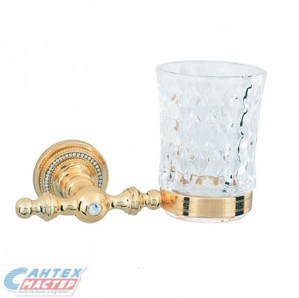 Стакан для зубных щеток Boheme Imperiale подвесной одинарный золото 10404
