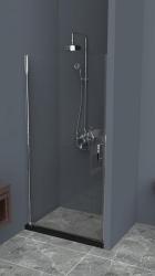 Душевая дверь BelBagno Uno, 65х190 см, прозрачное стекло/профиль хром, в нишу, универсальная установка, закаленное стекло, распашная