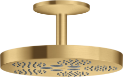 Верхний душ AXOR One 280 1jet, с потолочным подсоединением, потолочный монтаж, круглый, с 1 режимом, размер 28 см, металлический, цвет: шлифованное золото, для душа/ванной