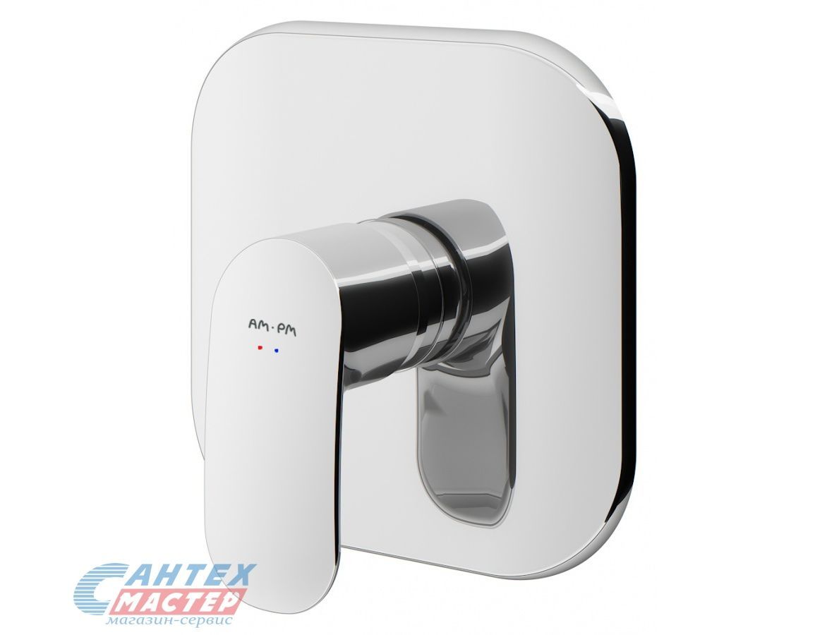 Смеситель для душа Am.Pm Sensation однорычажный, скрытого монтажа, керамический, настенный, без излива/шланга/лейки