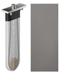 Внешняя часть Axor sBox с прямоугольной розеткой, для монтажа на борт ванны или на плитку, цвет шлифованный черный хром, пластиковая/латунная, розетка прямоугольная, для смесителя/ванны/душа