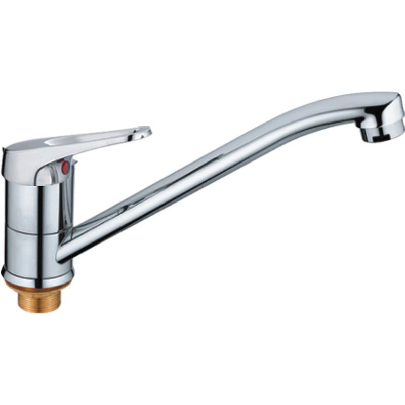 Смеситель для кухни/мойки HAIBA CRON однозахватный, поворотный, длина 221 мм, силумин, цвет хром