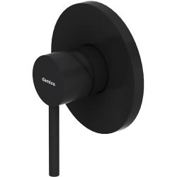 Смеситель для душа Damixa Scandinavian Pure, встраиваемый, однорычажный, керамический, без излива, латунь, комплект, цвет черный матовый, для душа
