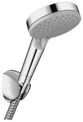 Душевой гарнитур Hansgrohe Vernis Blend EcoSmart Porter с держателем Vario, комплект: ручной душ/держатель для душа/шланг для душа 160 см, пластик, цвет хром