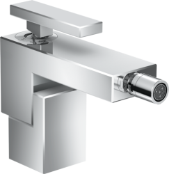 Смеситель для биде Axor Edge однорычажный, керамический, фиксированный излив, длина 14,9 см, латунь, цвет хром, без шланга/лейки, со сливным гарнитуром