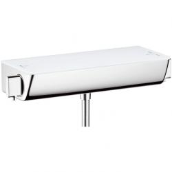 Смеситель для душа Hansgrohe Ecostat Select, термостатический, наружного монтажа, керамический, настенный, без излива/шланга/лейки, латунь, цвет хром/белый