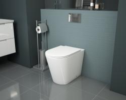 Унитаз Grossman GR-PR4450S  43х37,5х57,5 см, напольный, приставной, цвет белый, фаянс, овальный, горизонтальный (прямой) выпуск, безободковый, антивсплеск