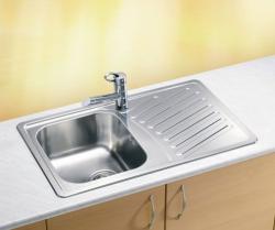 Мойка кухонная ALVEUS ELEGANT 30 SAT 90 FI 81х51х19 см, слив 90, врезная/встраиваемая сверху, с крылом, нержавеющая сталь, прямоугольная, цвет нержавеющая сталь (сатин), без отверстия под смеситель