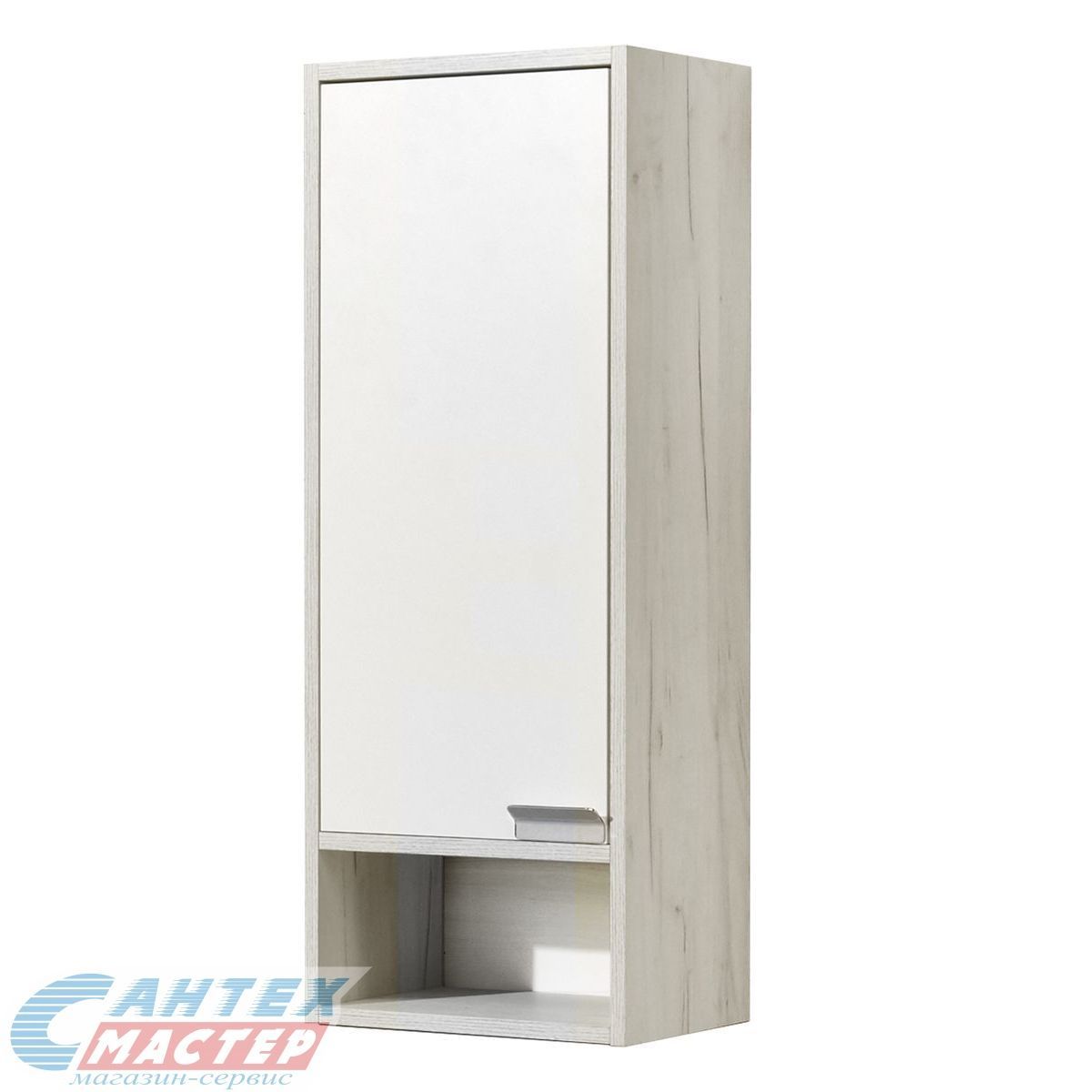 Шкаф Акватон Флай 35 белый дуб крафт одностворчатый левый для ванны 1A237903FAX1L