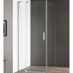 Душевой уголок Cezares Slider, 70х90 см, без поддона, прямоугольный, угловой, стекло прозрачное, (без сифона) без крыши, распашной, стеклянный, алюминиевый профиль (хром)
